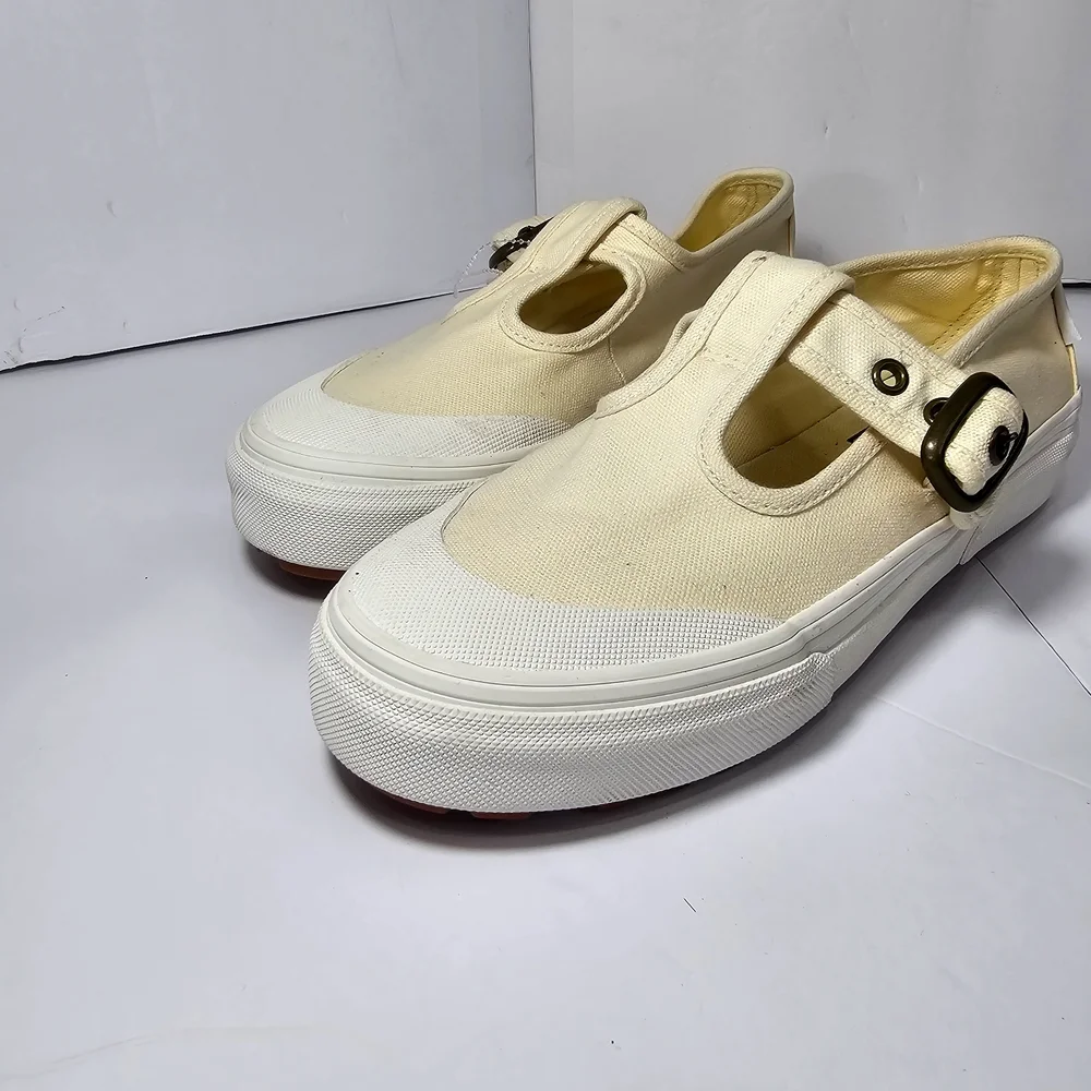Vans Off-White Canvas Buckle Sneakers - Picture 2 of 12